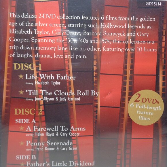 HOLLYWOOD CLASSICS Golden Age of the Silver Screen New DVD 2 Disc Set / 6 Films - Picture 3 of 5